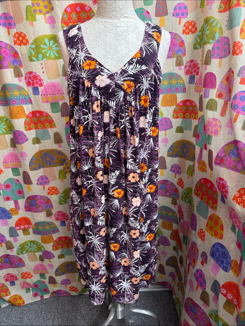 Women’s Sleeveless Tropical Dress. Large? - Picture 1 of 6